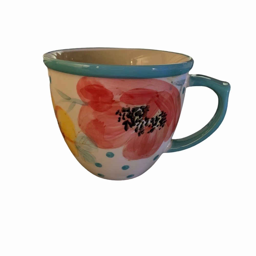The Pioneer Woman Turquoise Floral mug